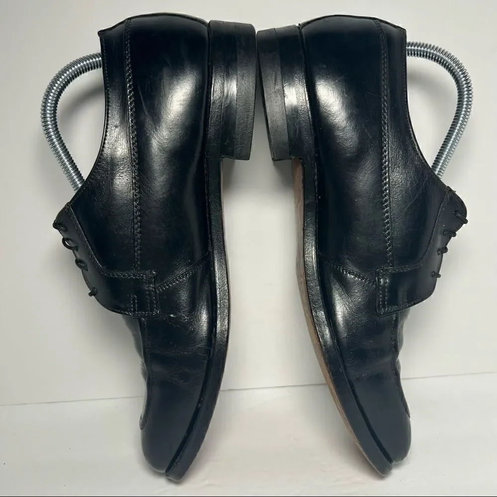 Breather Wright Derby Apron Toe Leather Black Dress Shoes Mens 10B‎